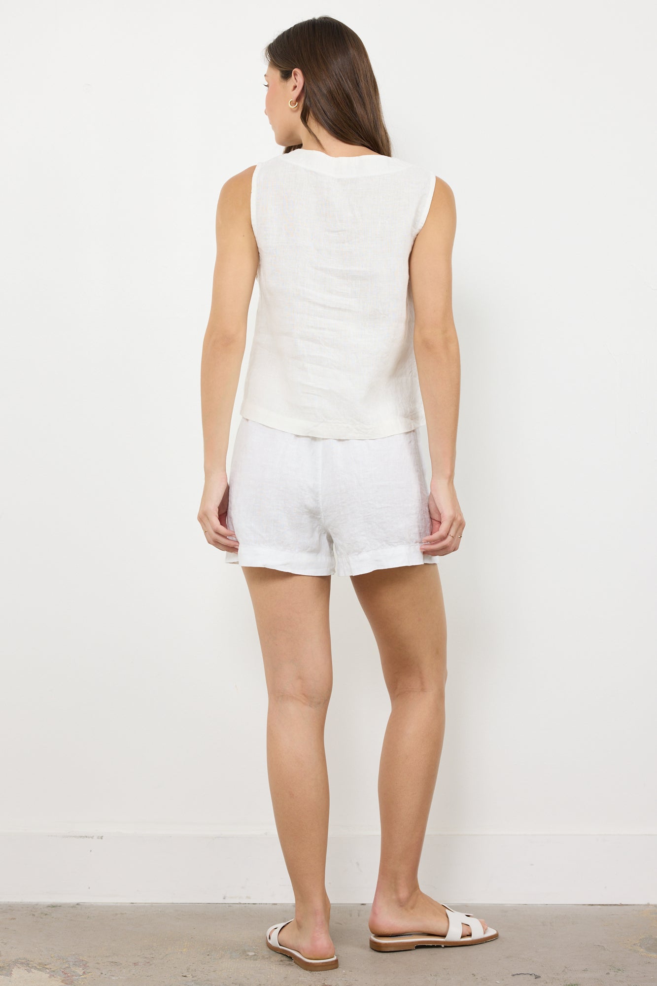 ELODIE PLEATED LINEN SHORT