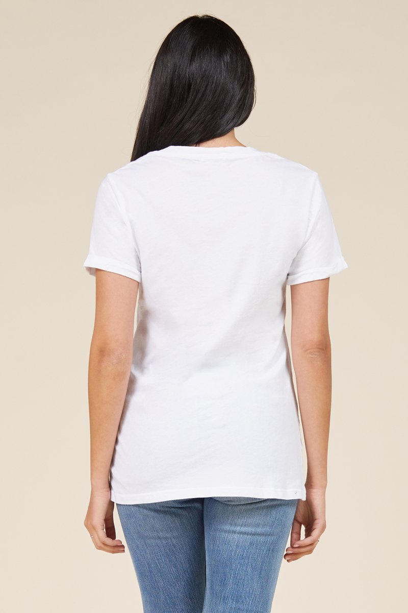 white v neck for layering
