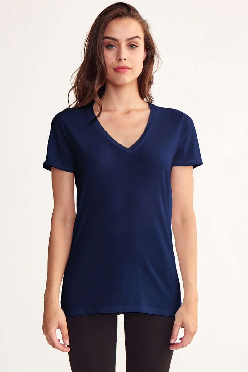 navy sustainable v neck