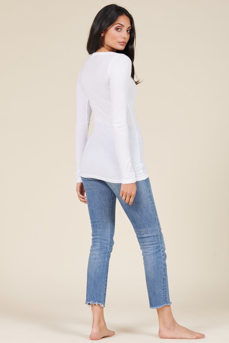 lightweight long sleeve v neck