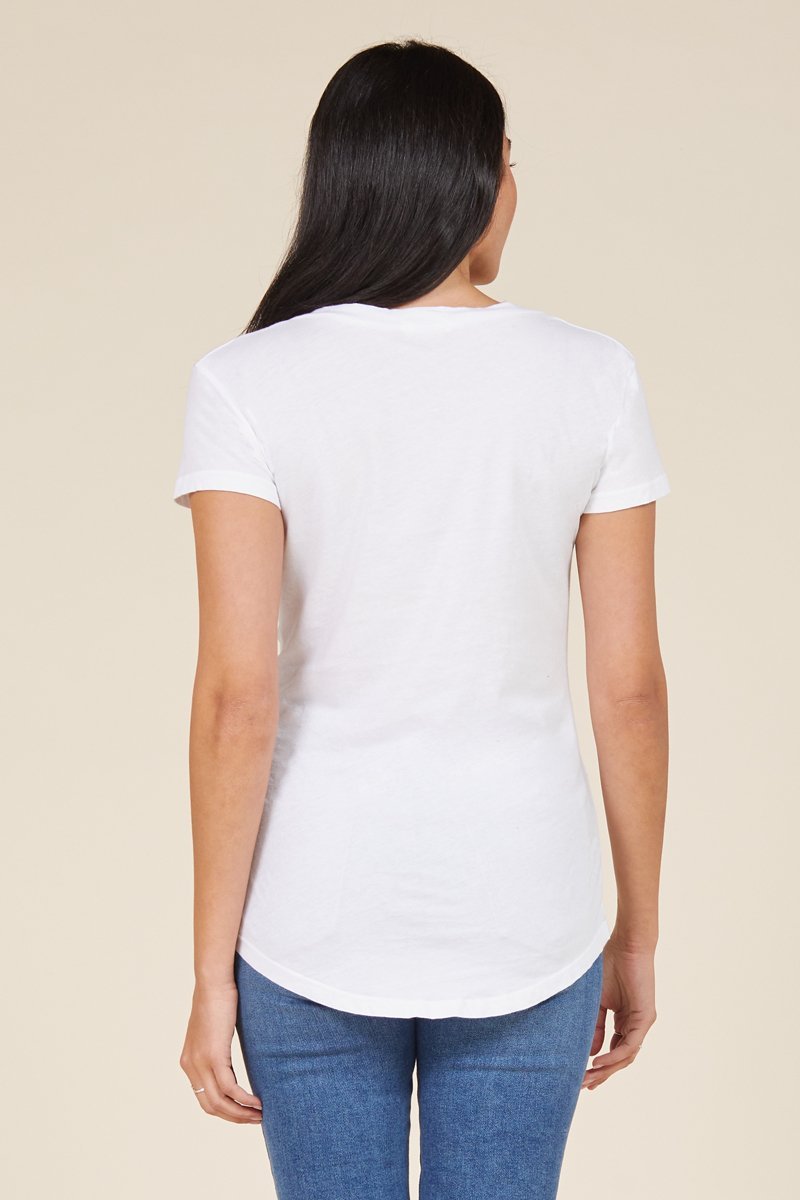 back of white v neck