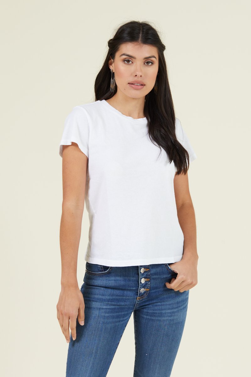 classic white tee shirt for women