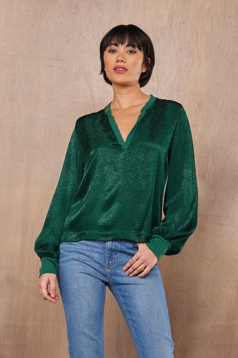 GWEN SNAKE PRINT TOP