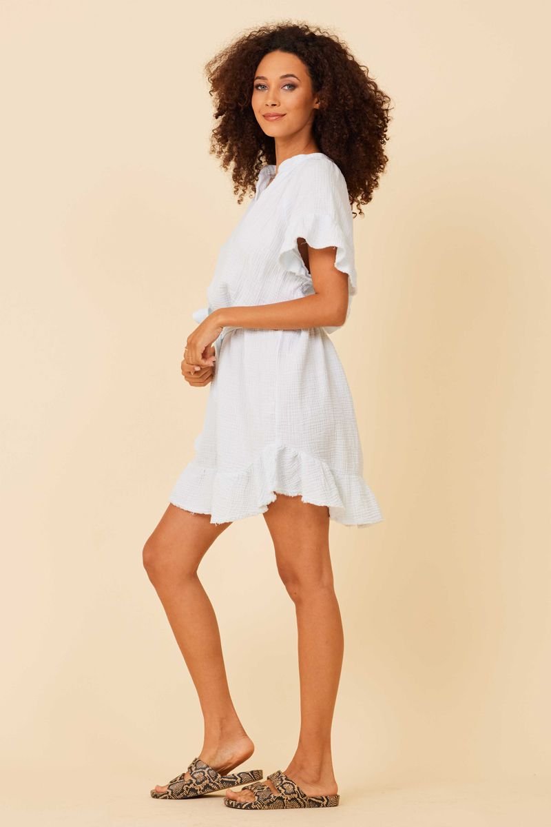 flounce sleeve summer dress