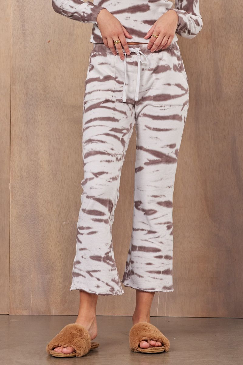 QUINN ZEBRA DYE CROP FLARE PANT