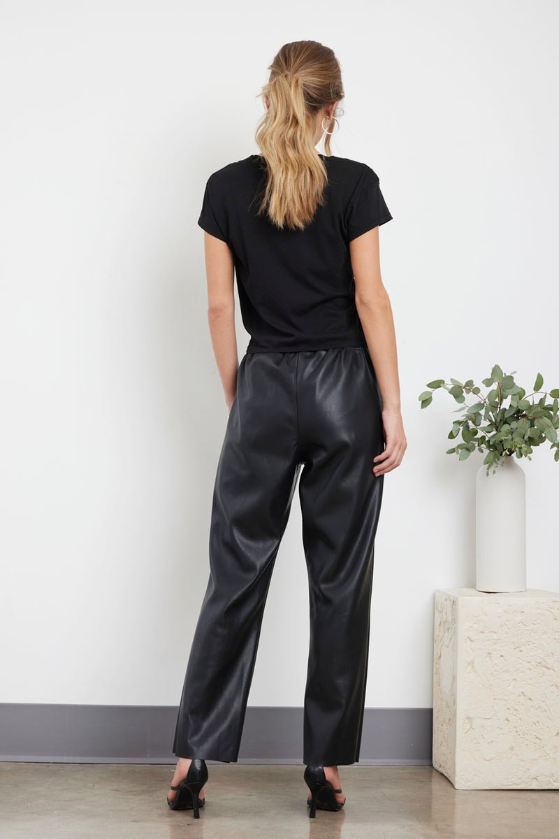 SURI ORGANIC DEEP V CAP SLEEVE TEE