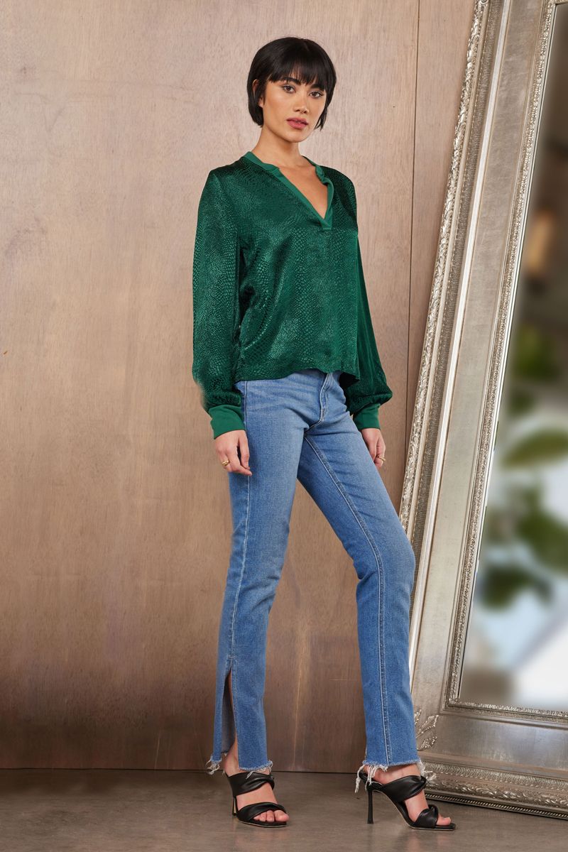 GWEN SNAKE PRINT TOP