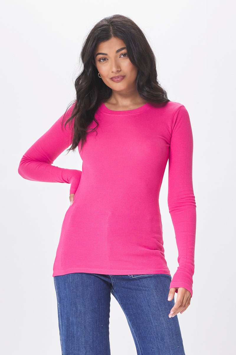 pink long sleeve thermal