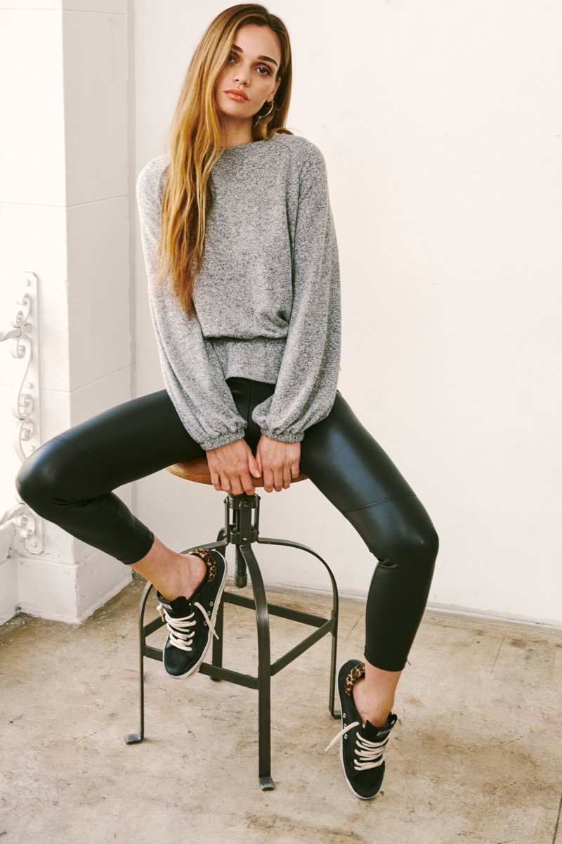 vegan leather leggings with stretch