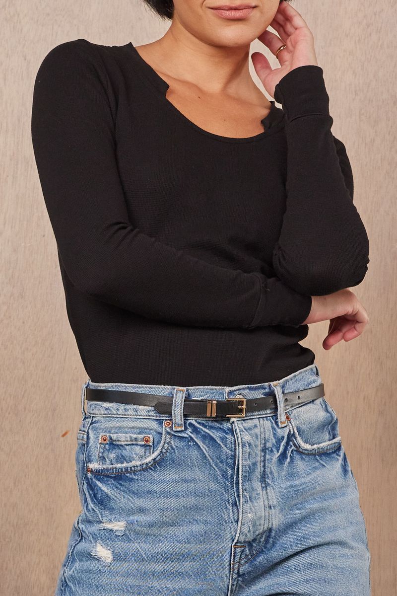 STEVIE KEYHOLE THERMAL TEE ๐ฟ