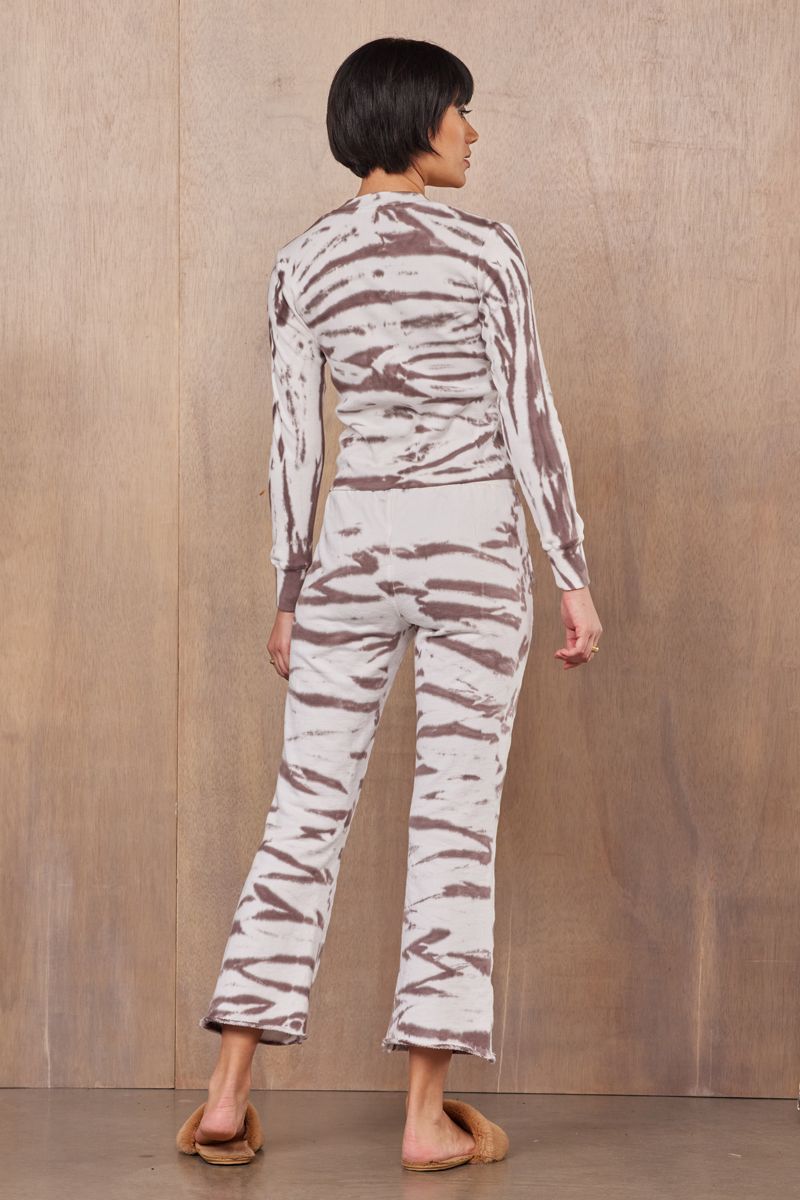 QUINN ZEBRA DYE CROP FLARE PANT