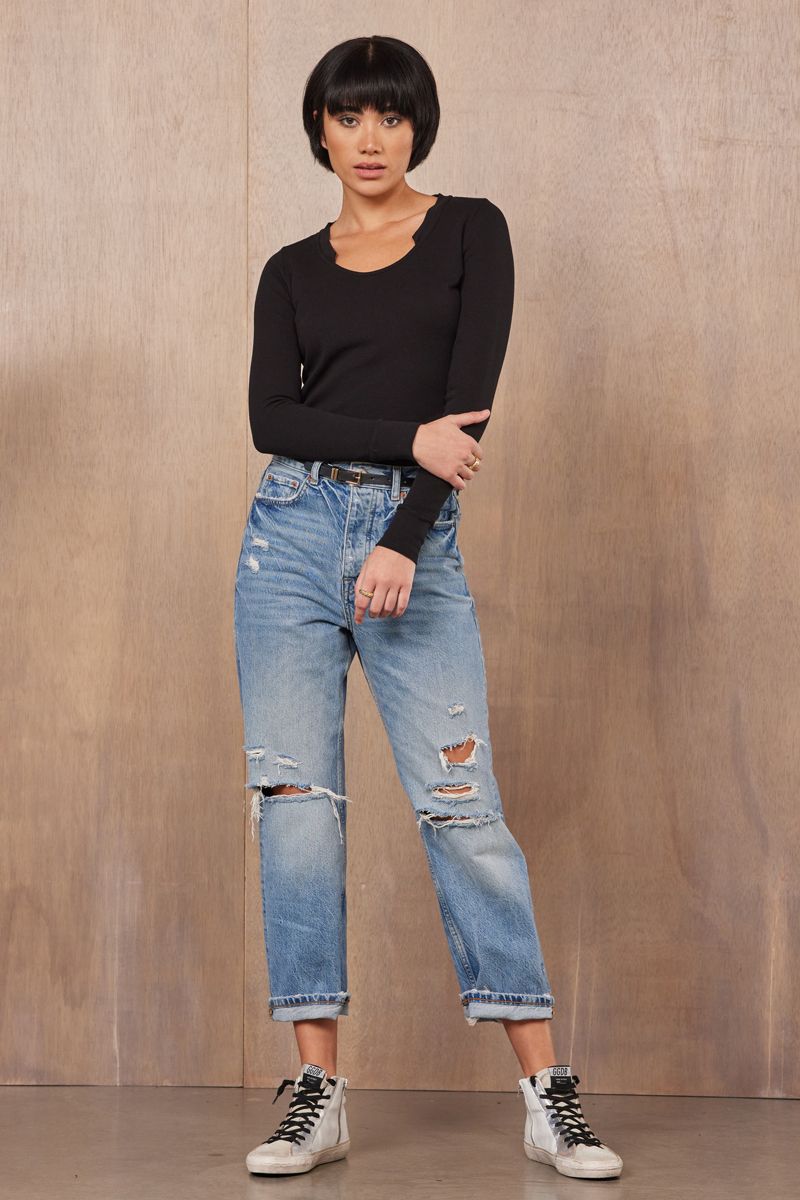 STEVIE KEYHOLE THERMAL TEE ๐ฟ