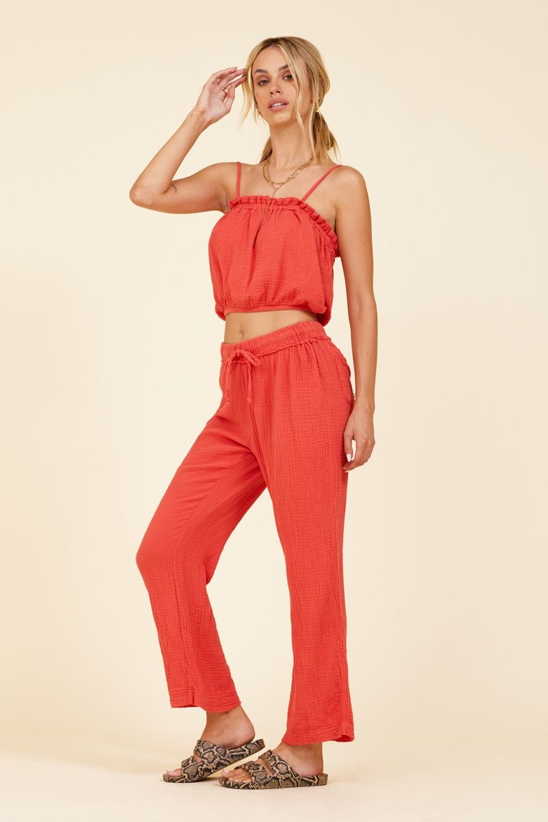 HAVANA GAUZE CROP CAMI