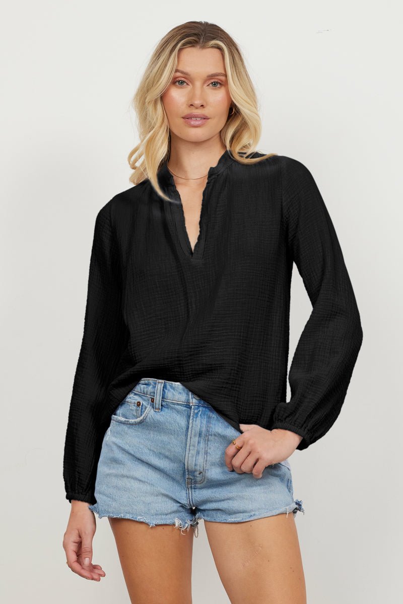 SANTA FE GAUZE LONG SLEEVE TOP