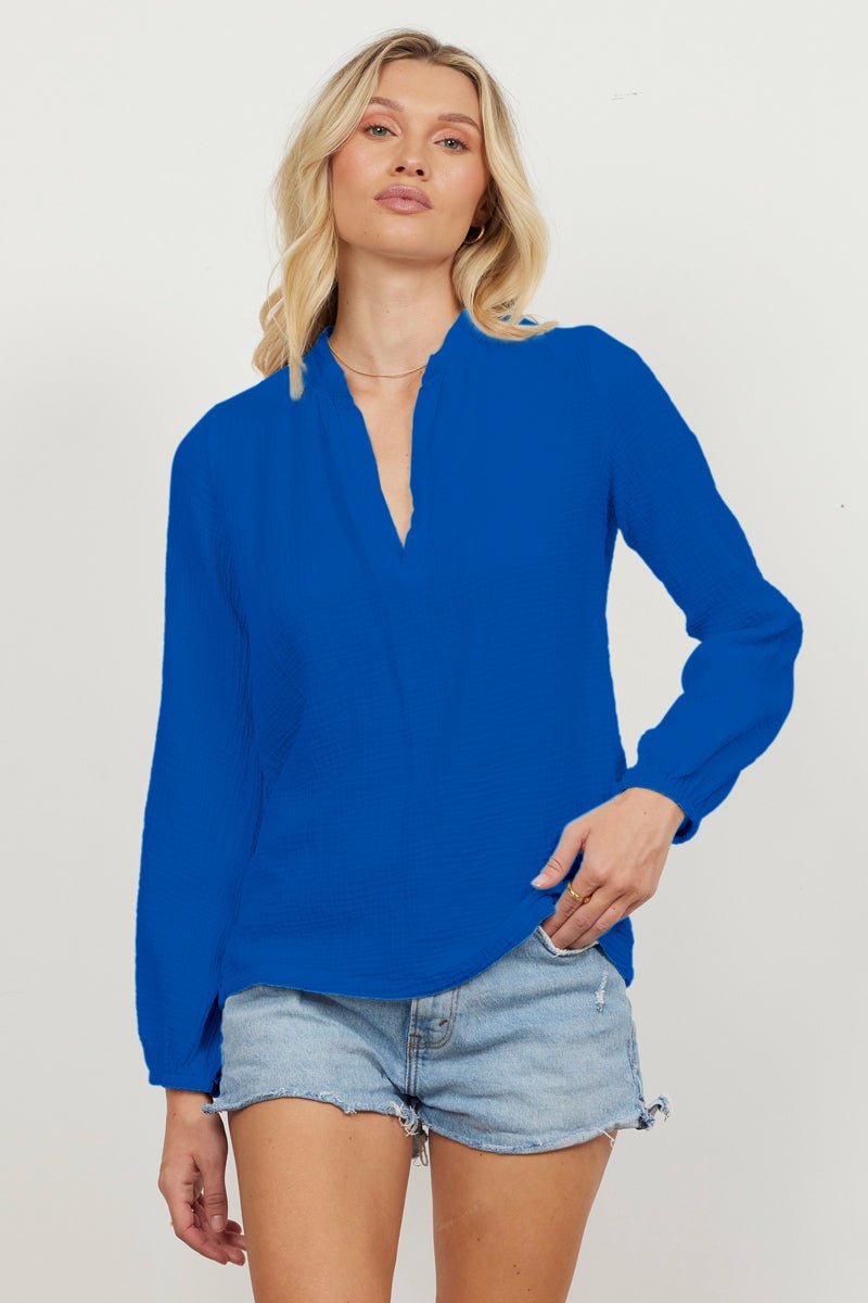 SANTA FE GAUZE LONG SLEEVE TOP