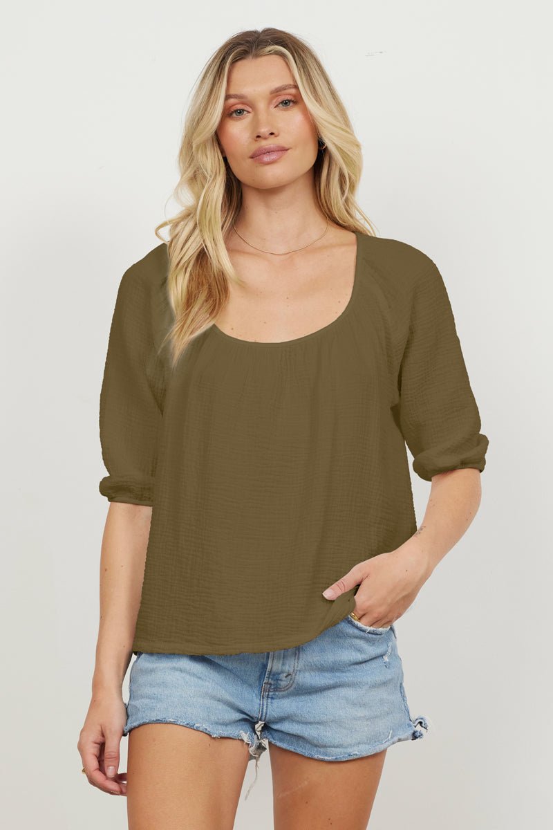 ISLAND TIME SCOOP NECK TOP