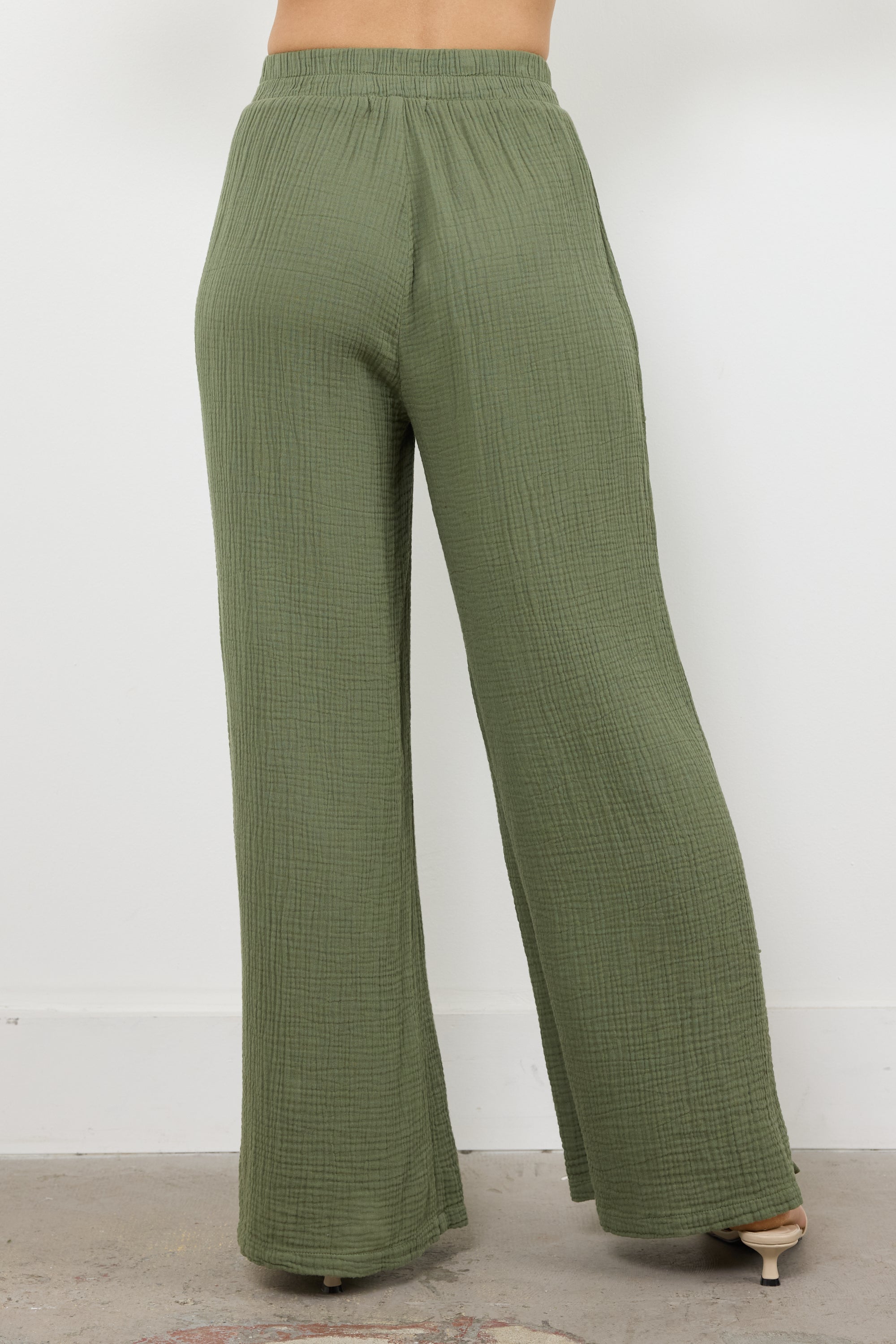 BREEZY GAUZE PANT WITH SIDE SLIT