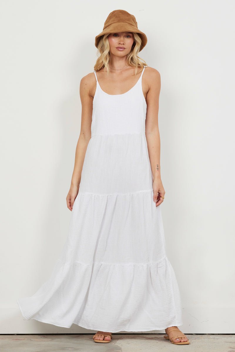 BRIA MIDI SLIP GAUZE DRESS - (FINAL SALE)