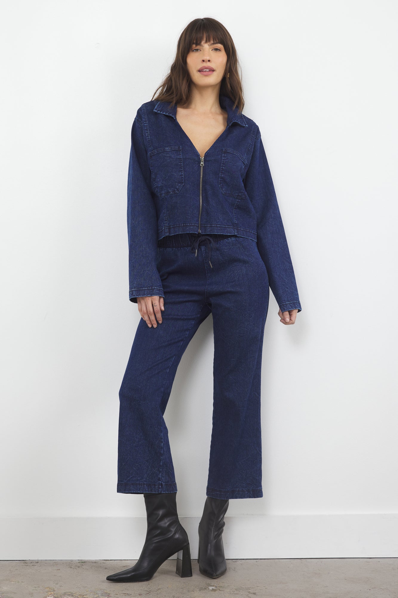 ARIANA DENIM FRENCH TERRY PANT
