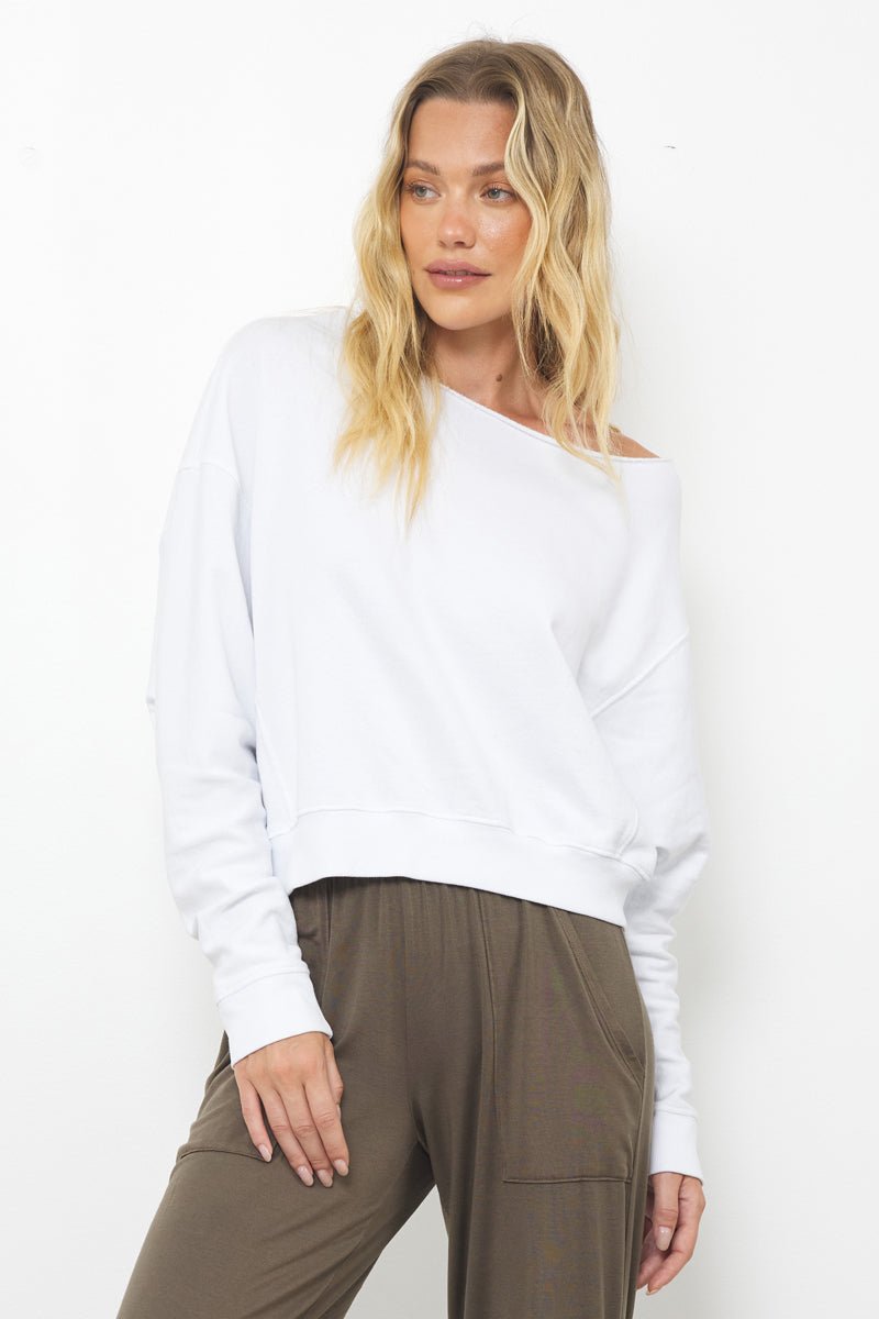 MAGGIE OFF SHOULDER PULLOVER