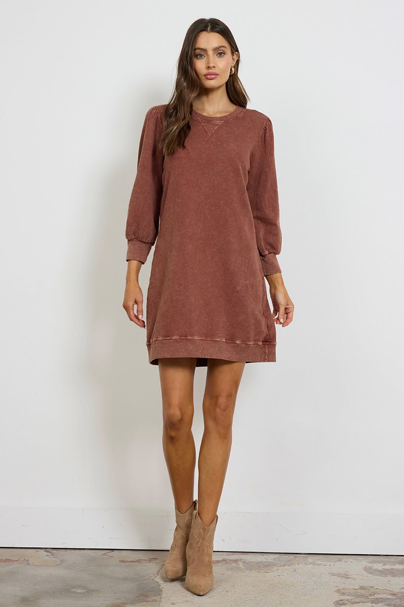 JET SET PULLOVER SWEATSHIRT 3/4 SLEEVE TUNIC/DRESS