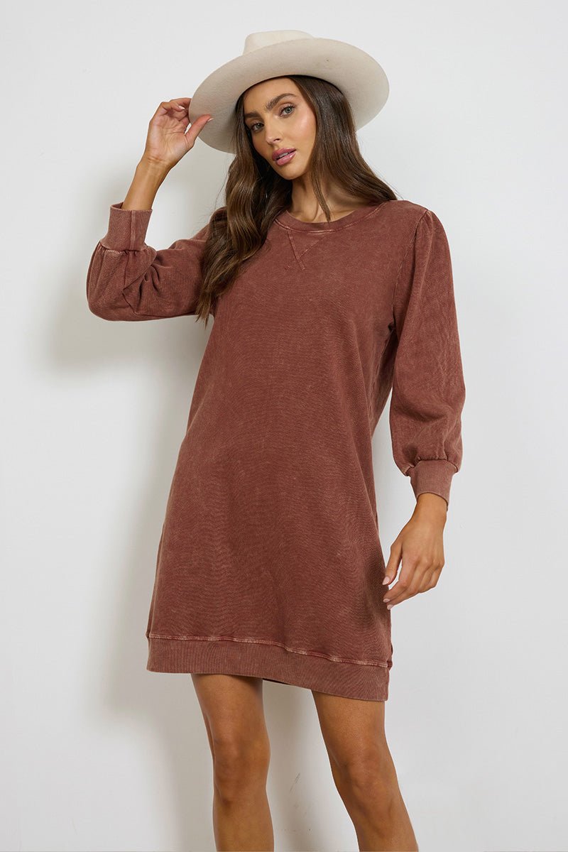 JET SET PULLOVER SWEATSHIRT 3/4 SLEEVE TUNIC/DRESS