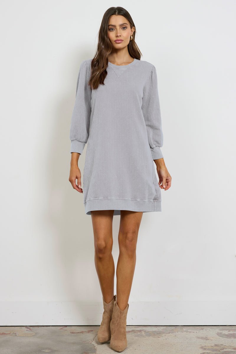 JET SET PULLOVER SWEATSHIRT 3/4 SLEEVE TUNIC/DRESS