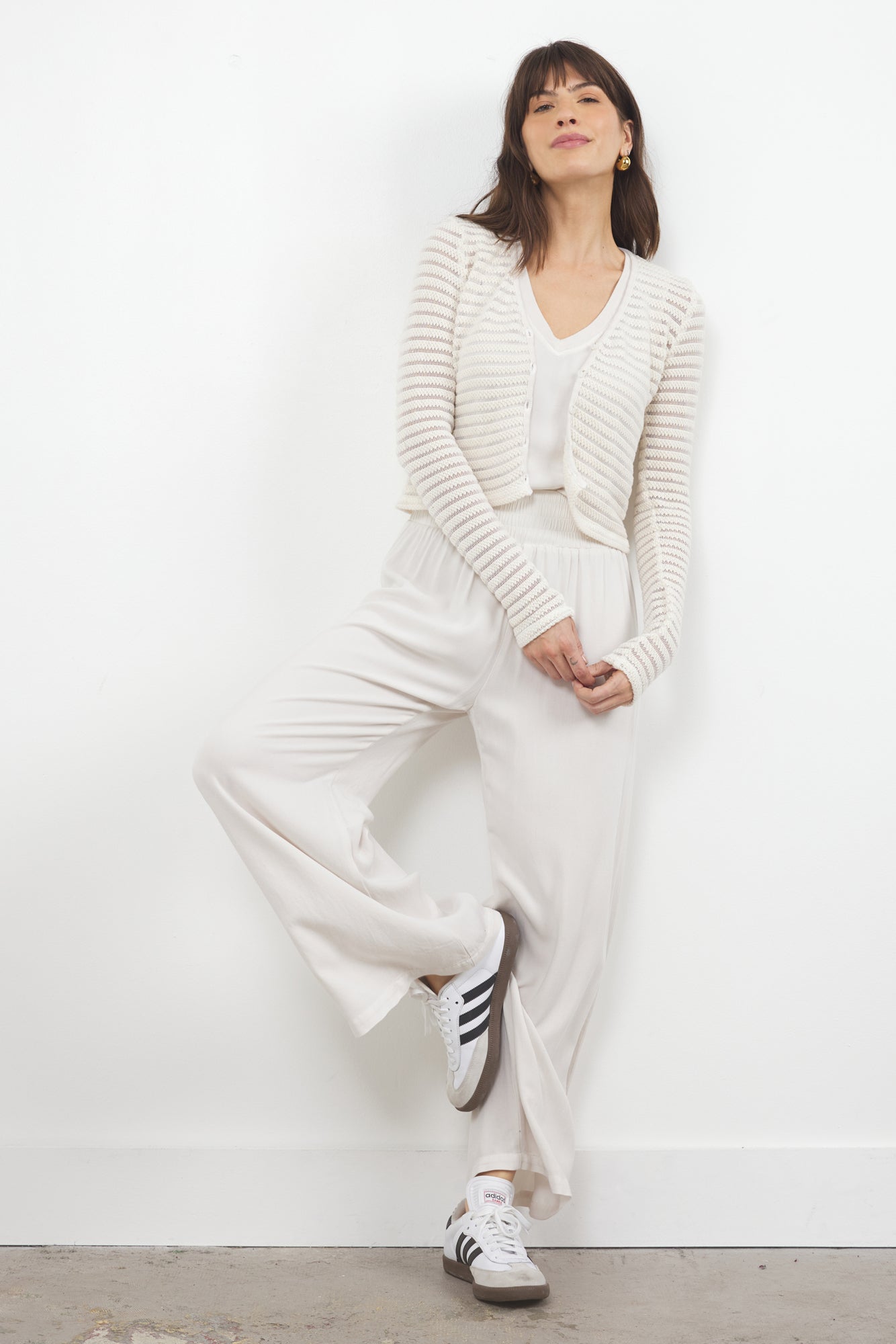 SWEET “V” STRIPE CARDI