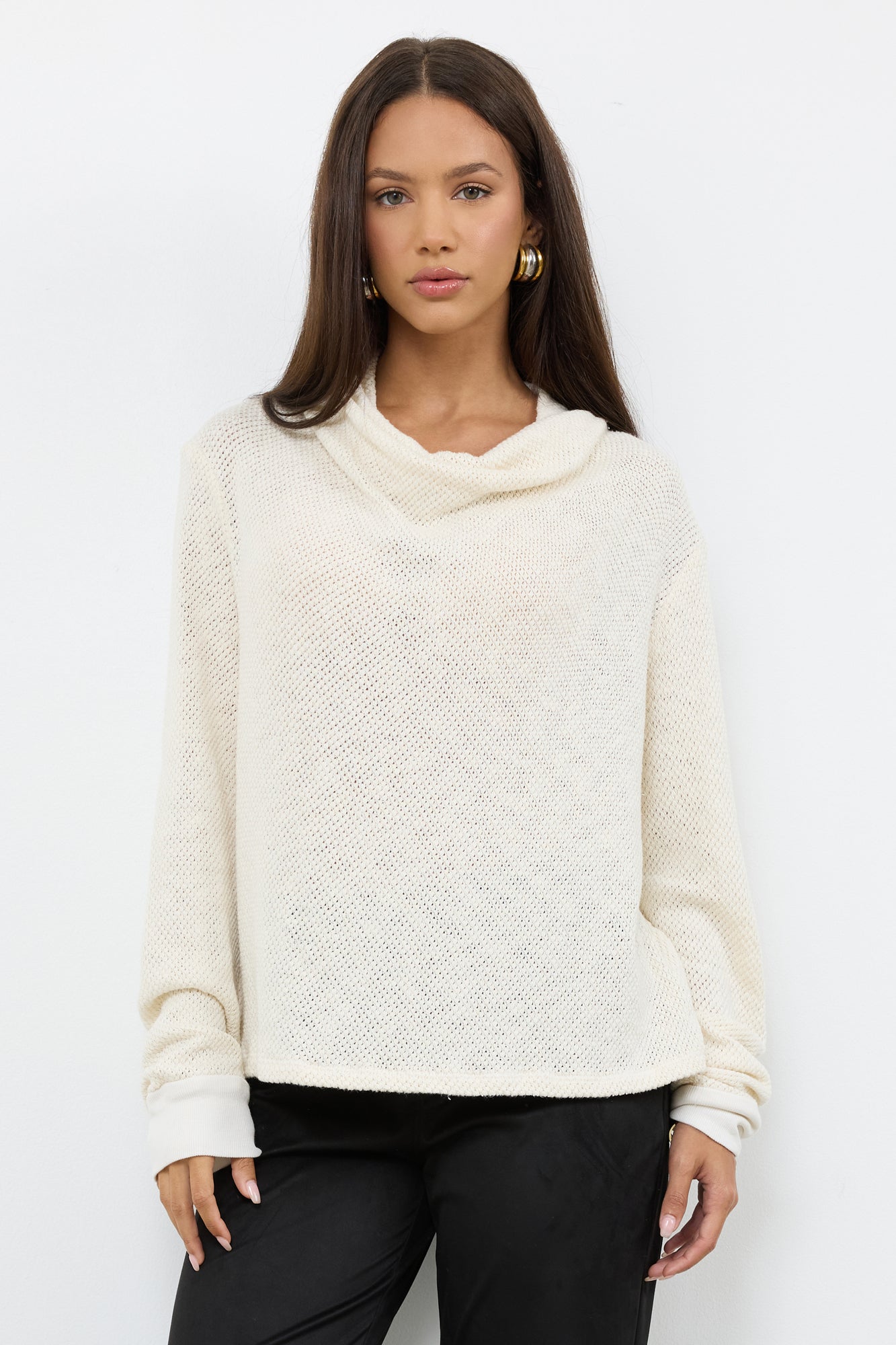 QUINLEY COWL NECK TOP