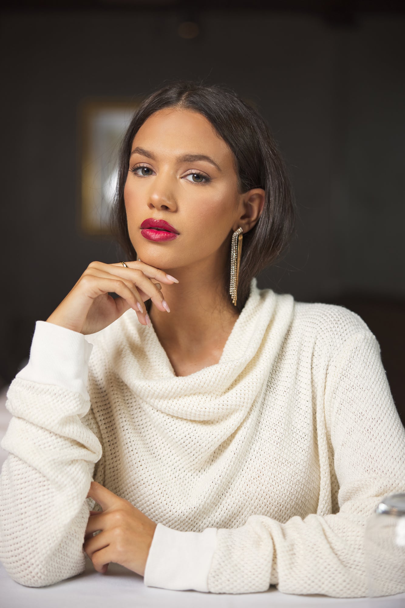 QUINLEY COWL NECK TOP