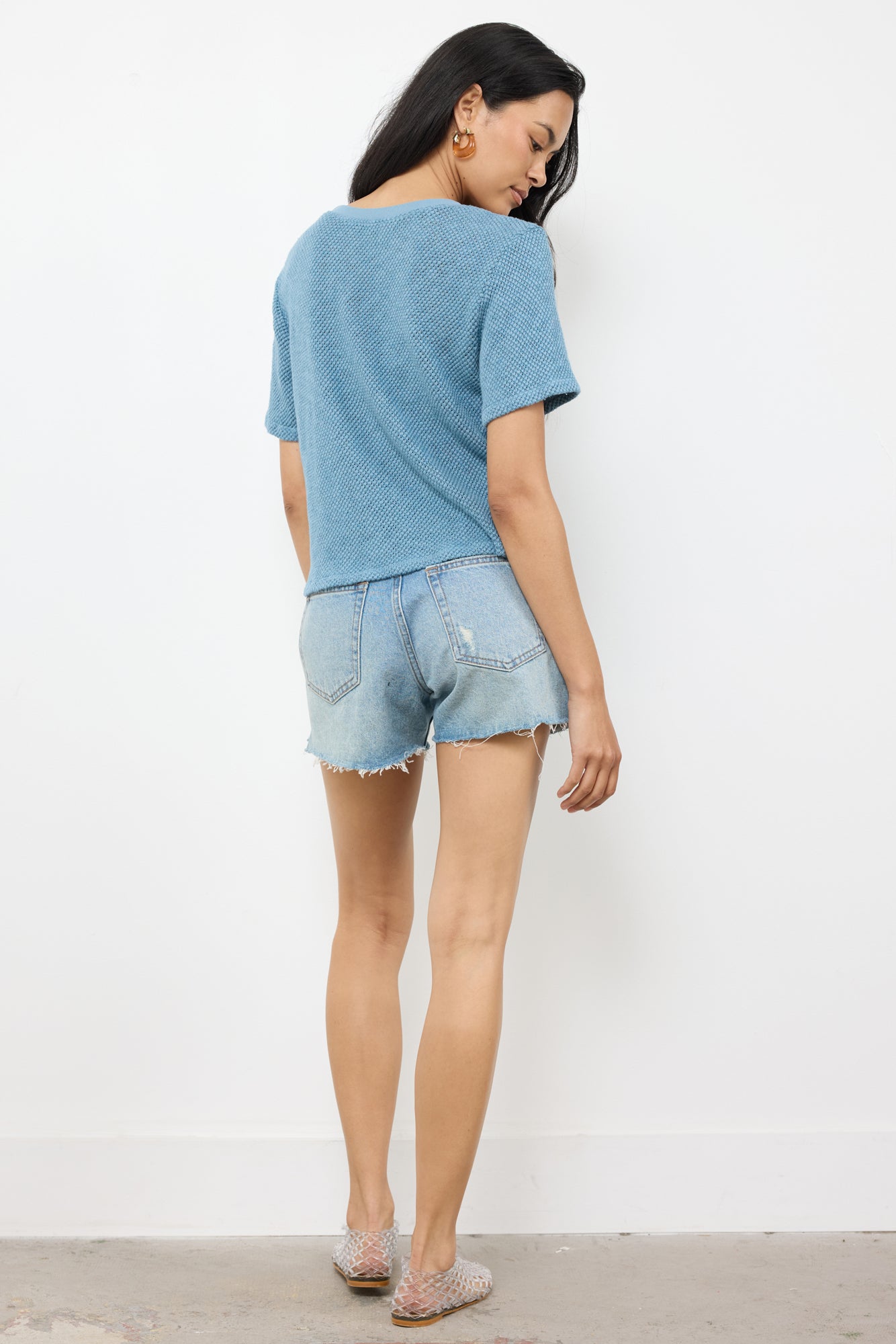 NIGHTS IN THE CITY CROCHET KNIT TEE