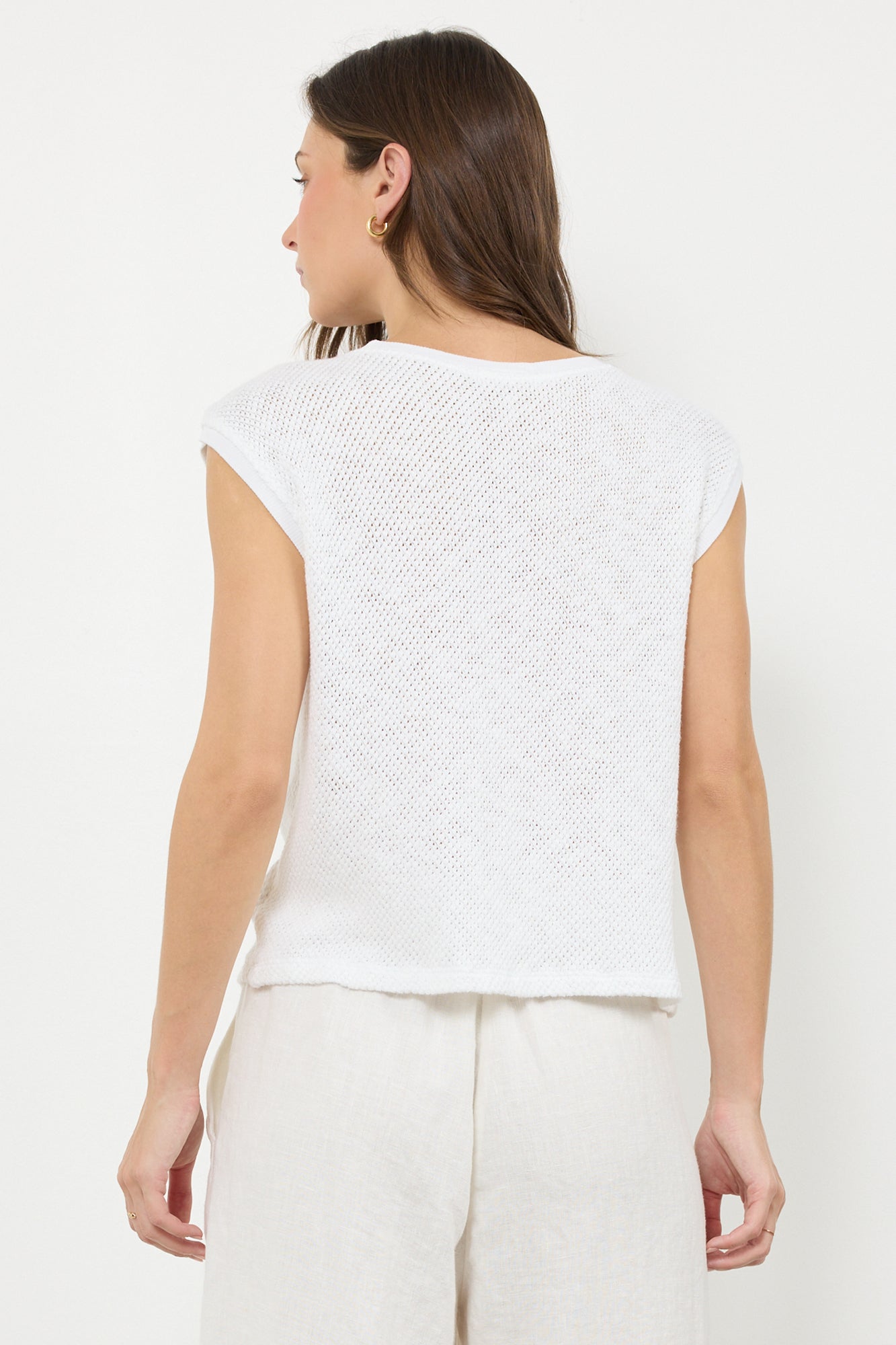 EVE CROCHET KNIT MUSCLE TANK