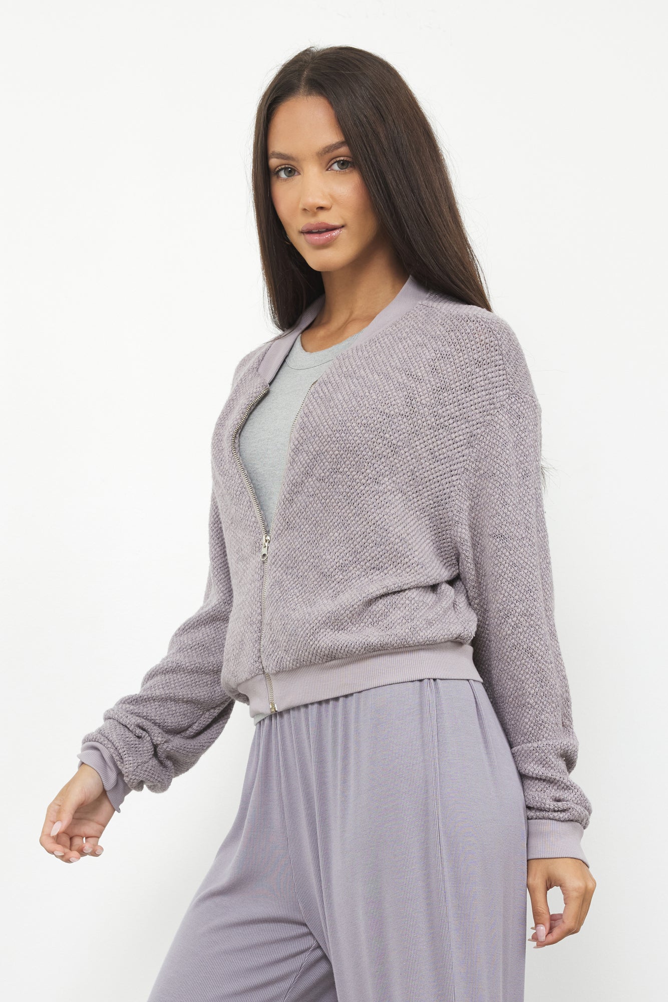 THE EIGHTIES BOMBER SWEATER JACKET