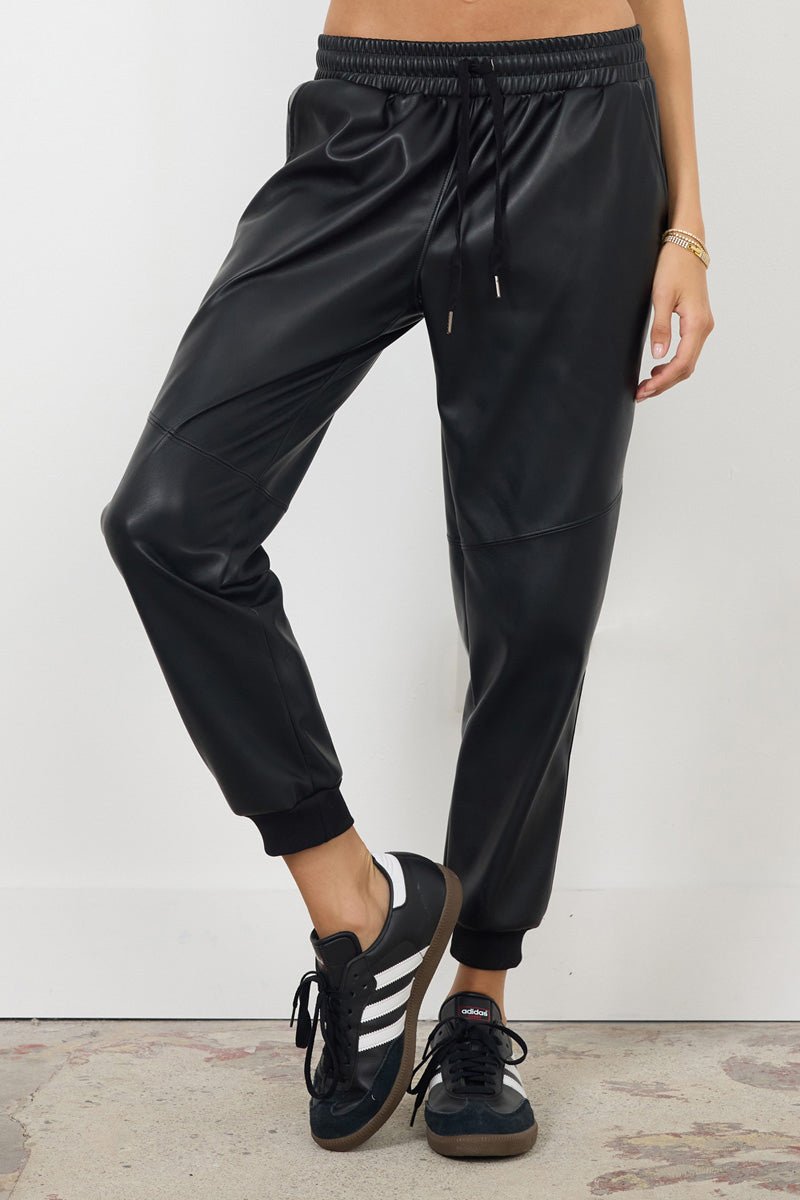 SHAY VEGAN LEATHER JOGGER