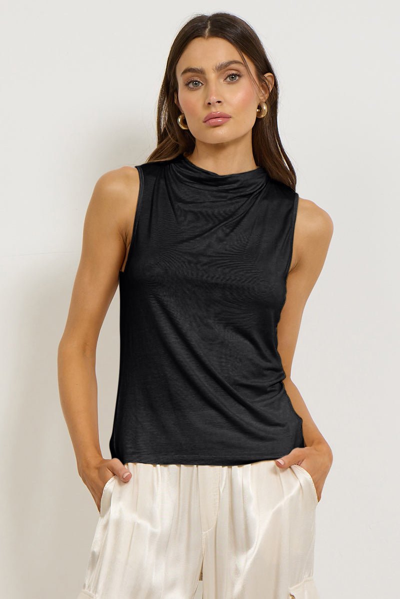 SYDNEY COWL NECK TEE