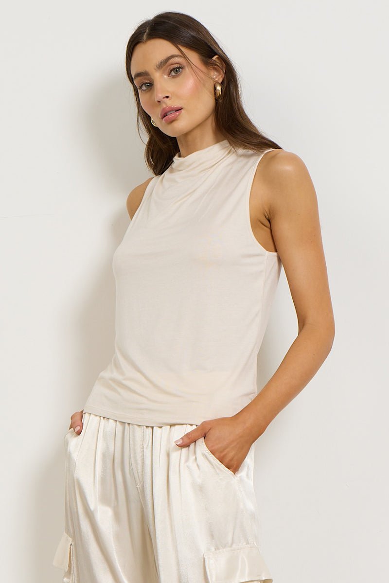 SYDNEY COWL NECK TEE