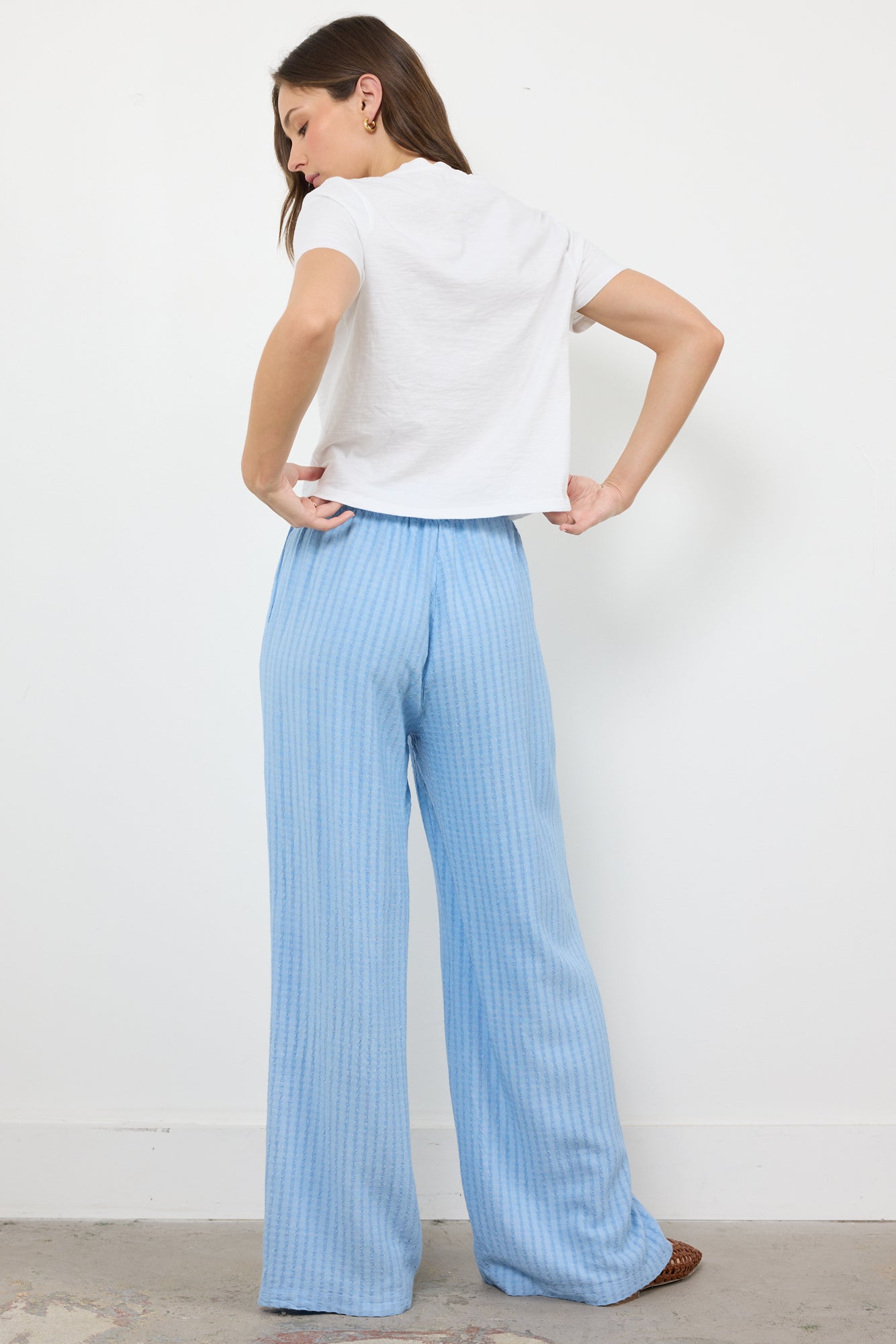 ZOLA STRIPE LINEN PANT