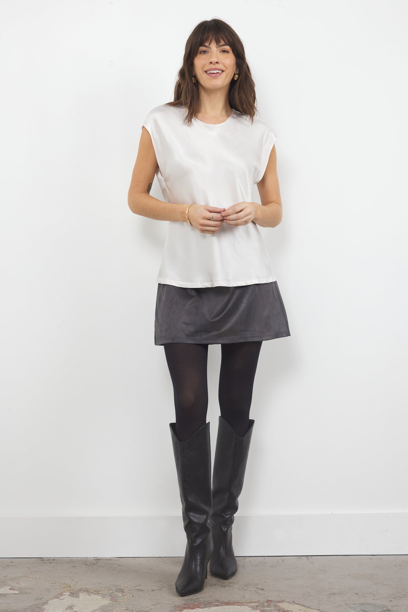 OSCAR SATIN TOP
