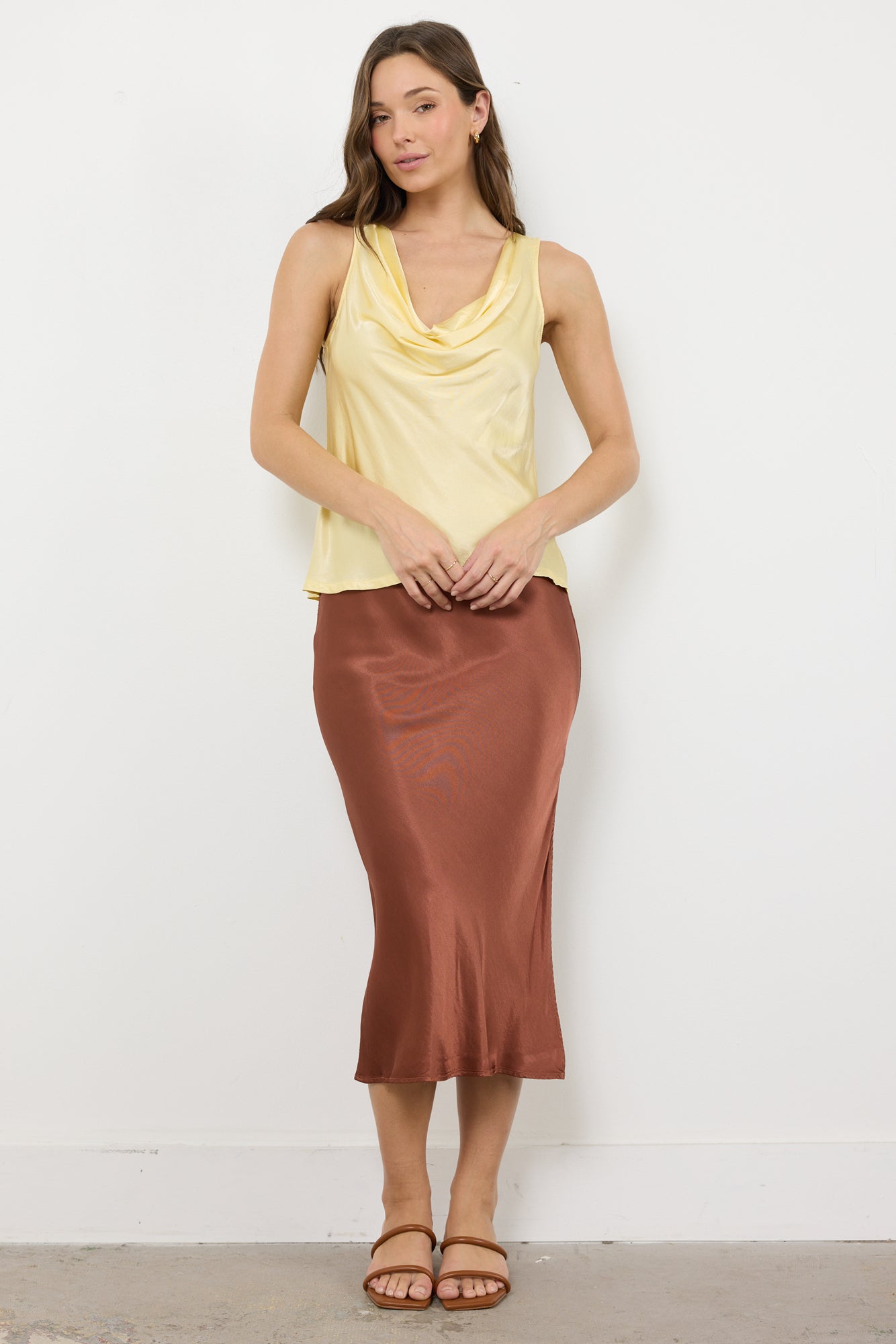CHARLOTTE SATIN TANK