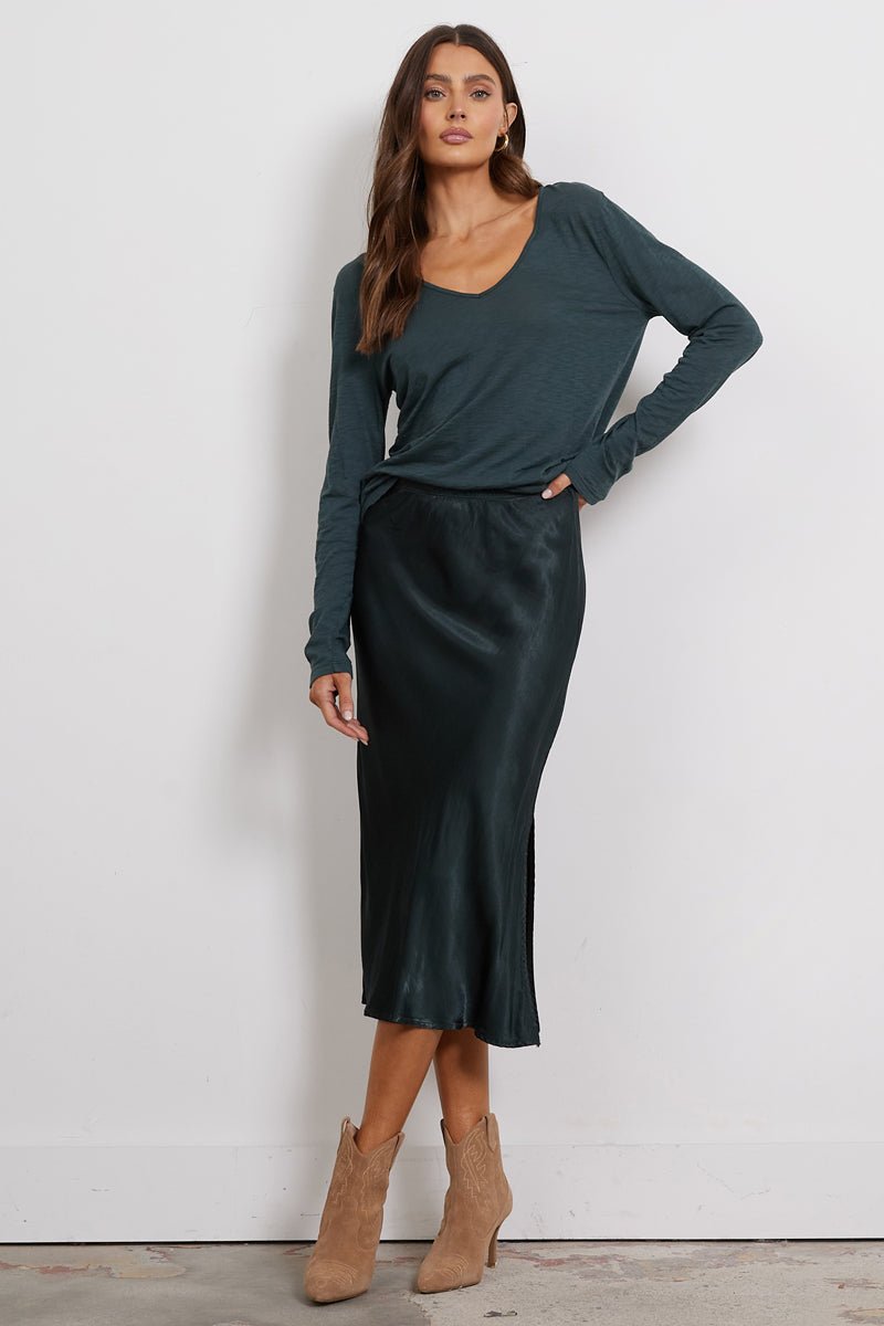 DORIT SILKY SLIP SKIRT