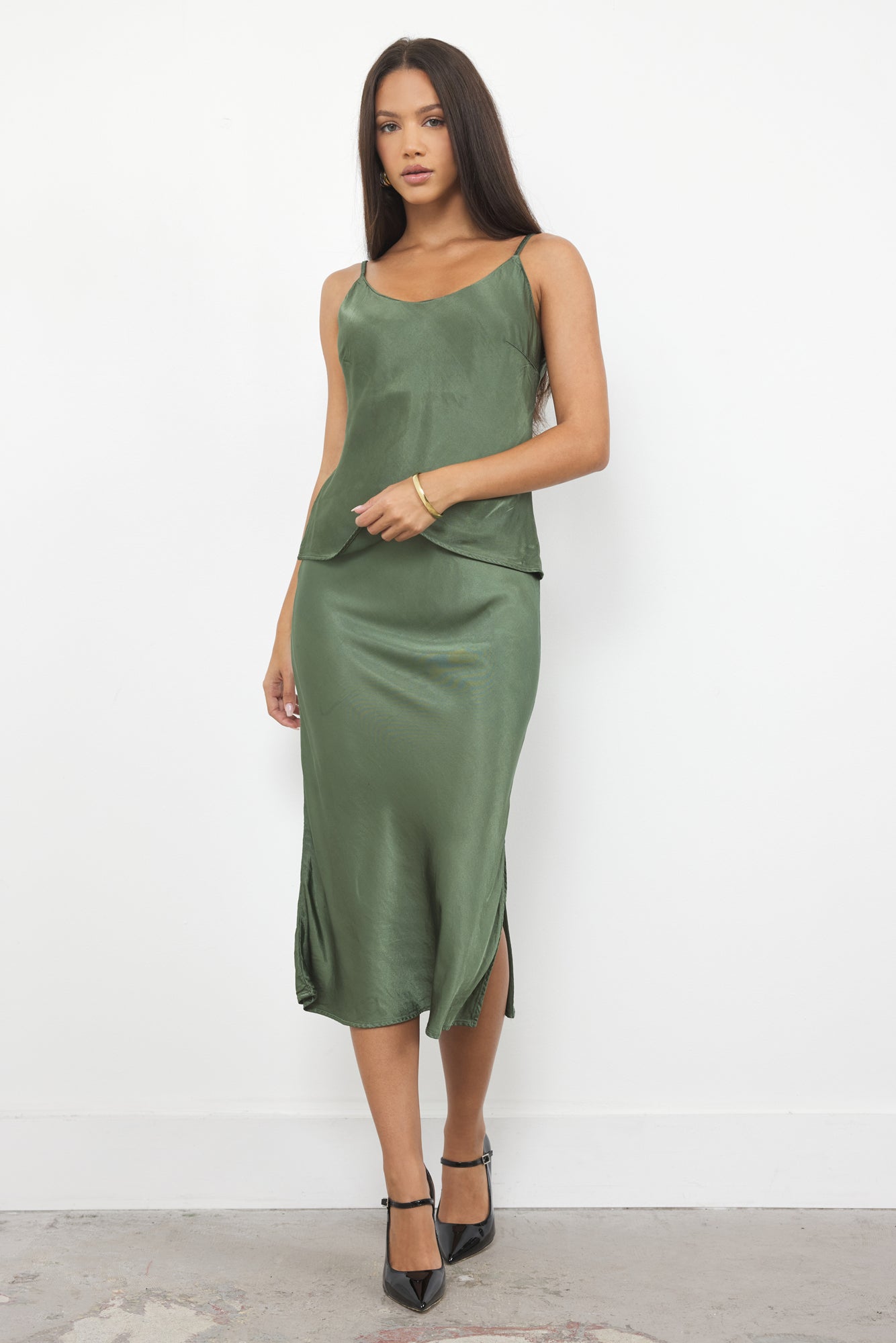 DORIT SILKY SLIP SKIRT