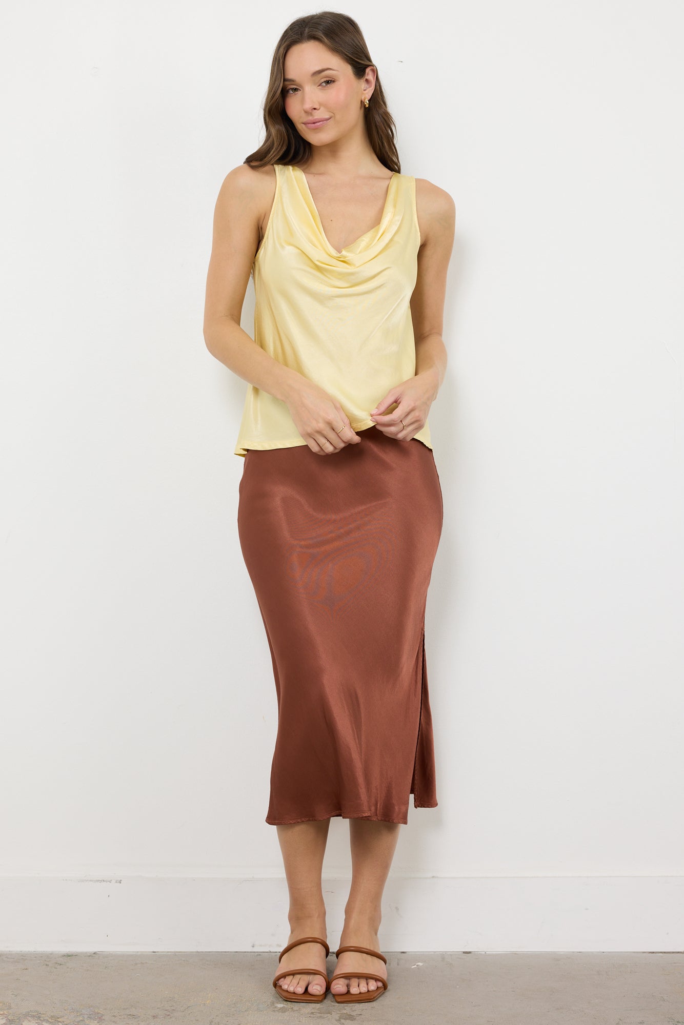 DORIT SILKY SLIP SKIRT