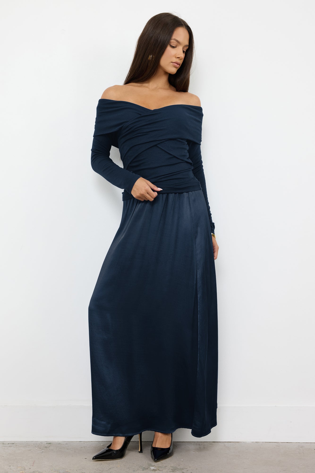 MAUREEN SATIN VOLUME SKIRT