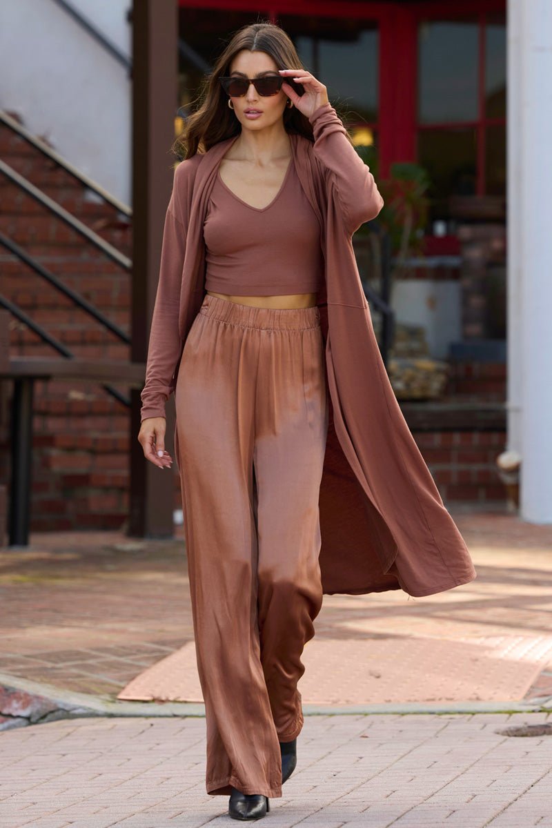 CALI CHILL SILKY WIDE LEG  LONG PANT