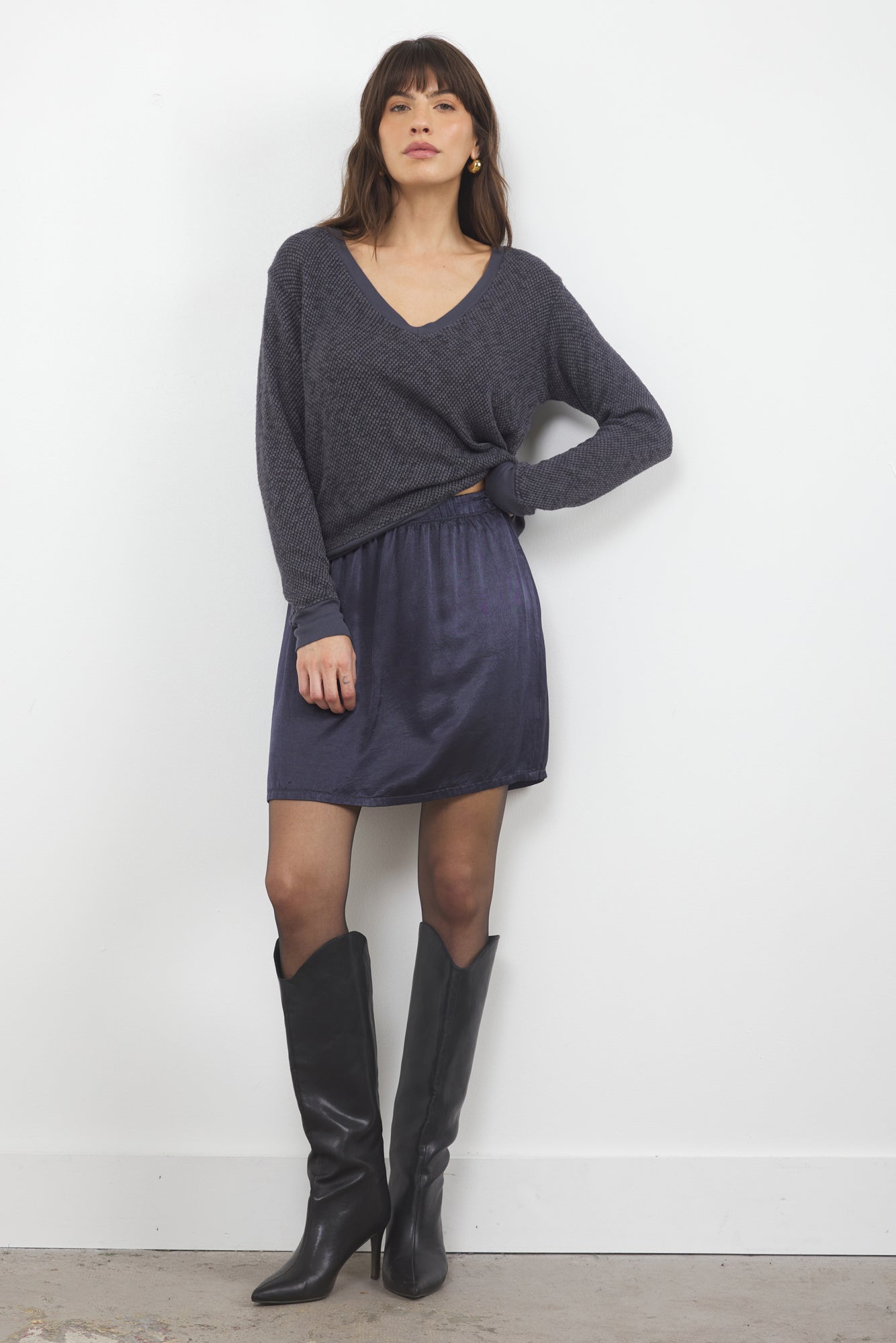 HAZEL SILKY MINI SKIRT