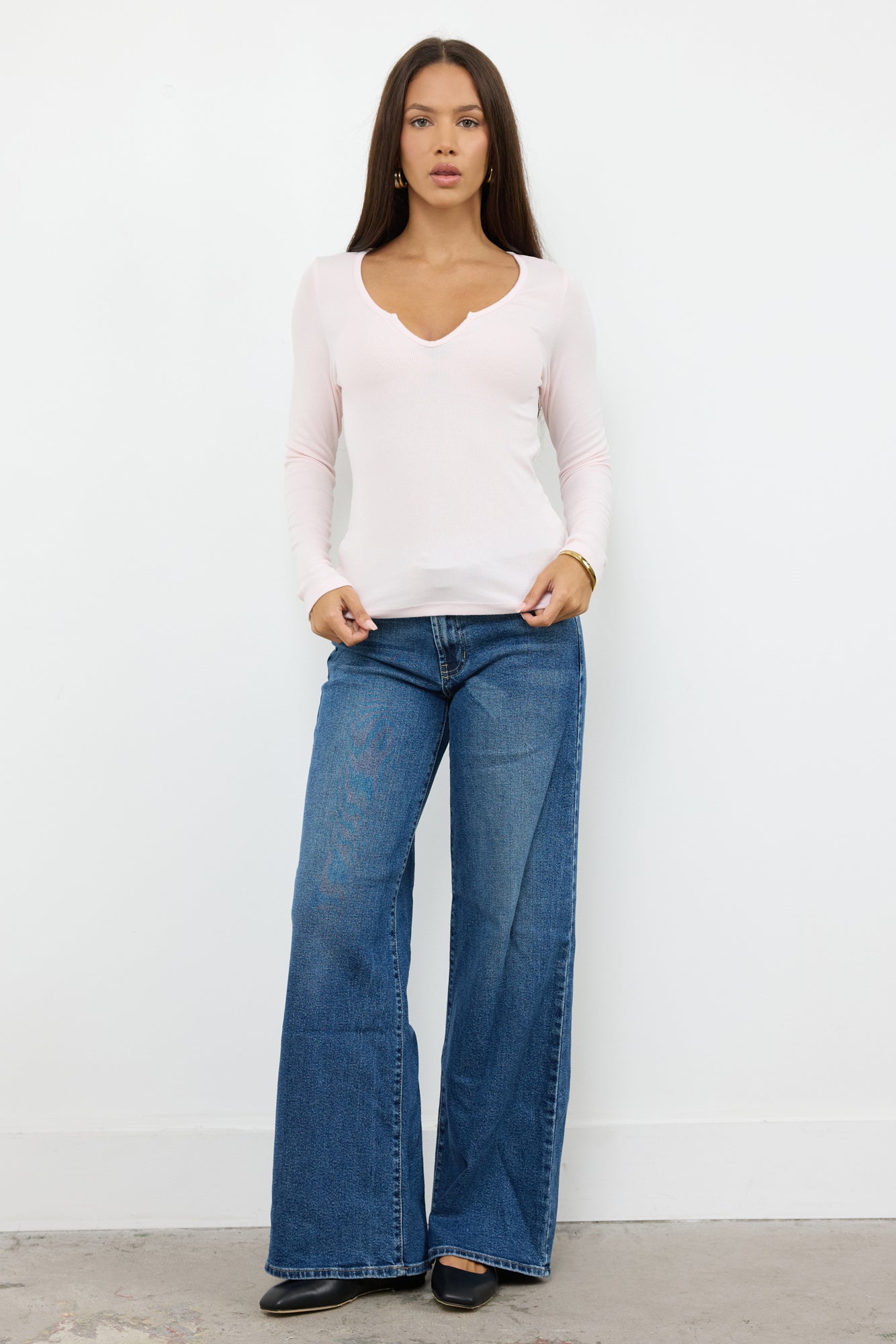 SAPHIRA U NECK LONG SLEEVE TOP