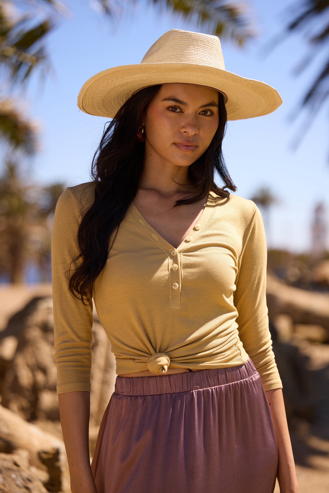 EVERLY 3/4 SLEEVE TOP