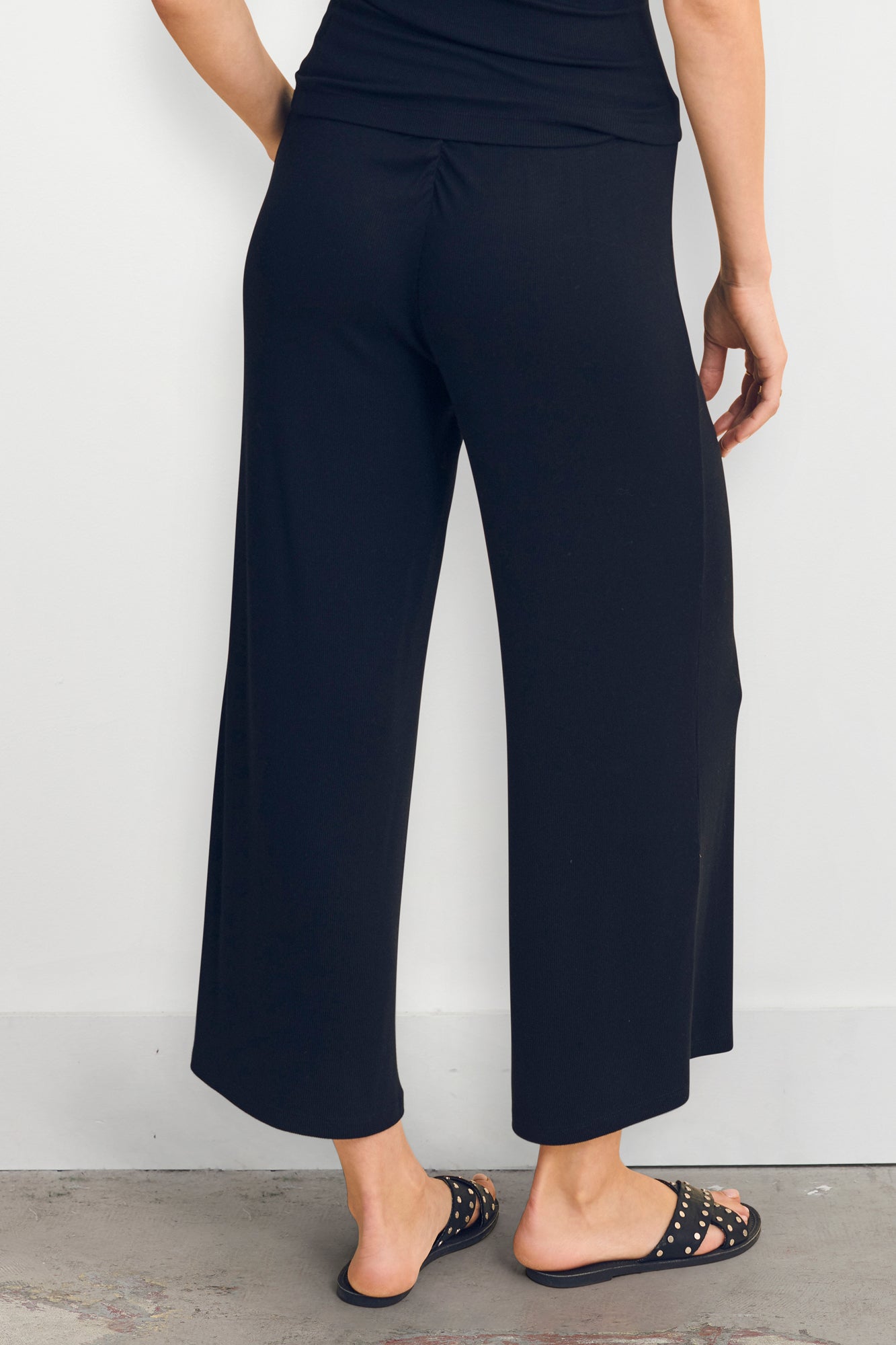 SHIRRED BACK CROP CULOTTE