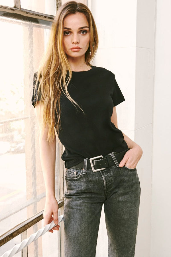 black vintage inspired t shirt