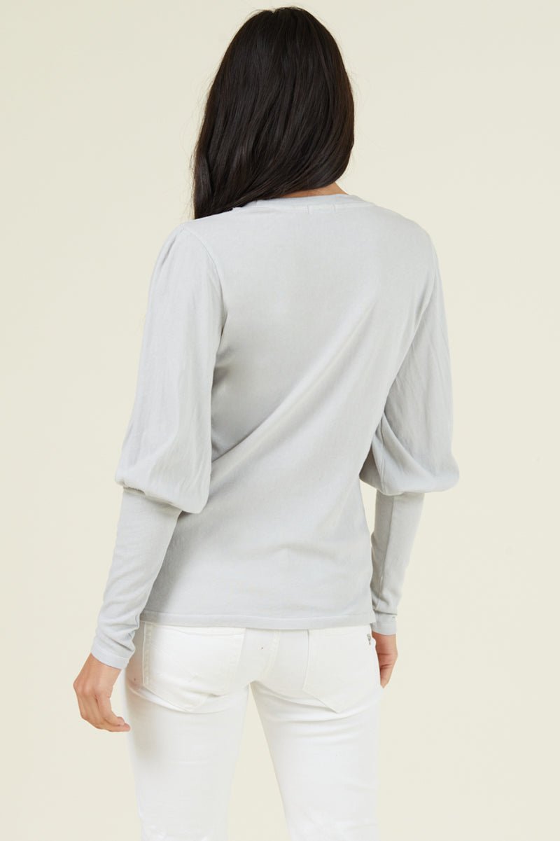 breathable puff sleeve lightweight top